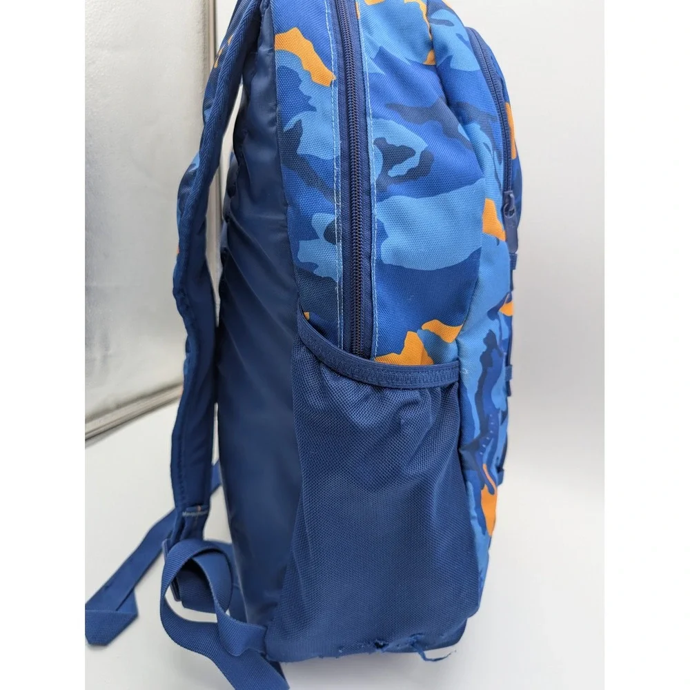 Under Armour Storm Backpack Blue Orange Camo School Sports Bag Bungee Cord